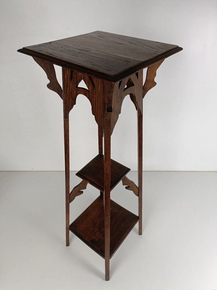 Art Nouveau Deco Ornate 3 Tier Pedestal Table Plant Bonsai Stand  Antique Barn S photo for sale