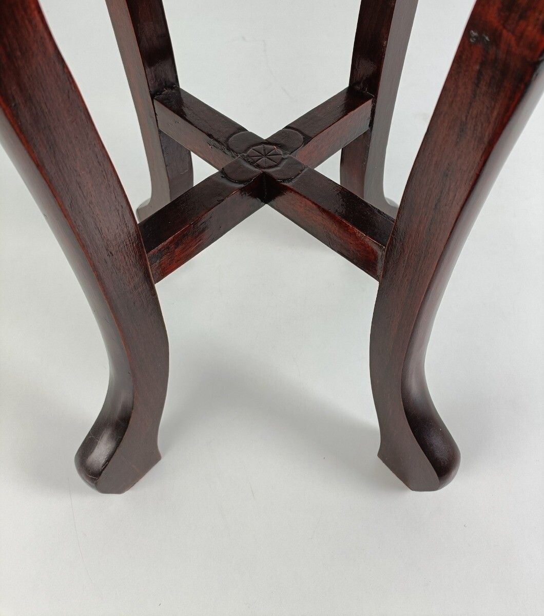 Large Gorgeous Rosewood Chinese Pedestal Plant Stand Bonsai Table Side Table Orn photo for sale