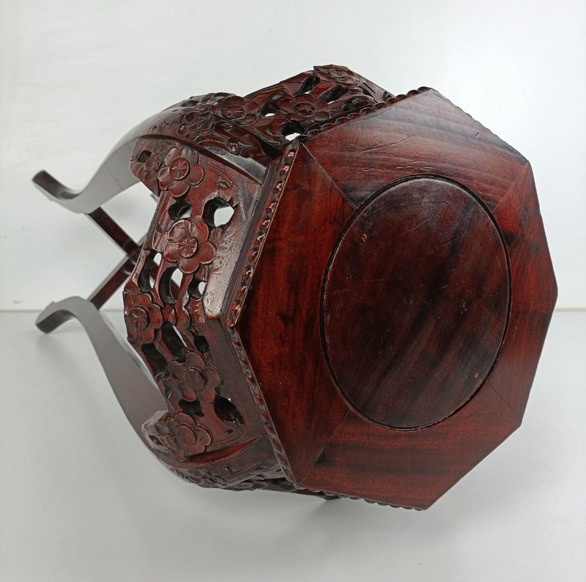 Large Gorgeous Rosewood Chinese Pedestal Plant Stand Bonsai Table Side Table Orn photo buy