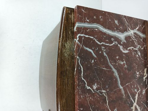 Art Deco Antique Nightstand End Table Wood Marble Top Cabinet Stylish photo 405.0