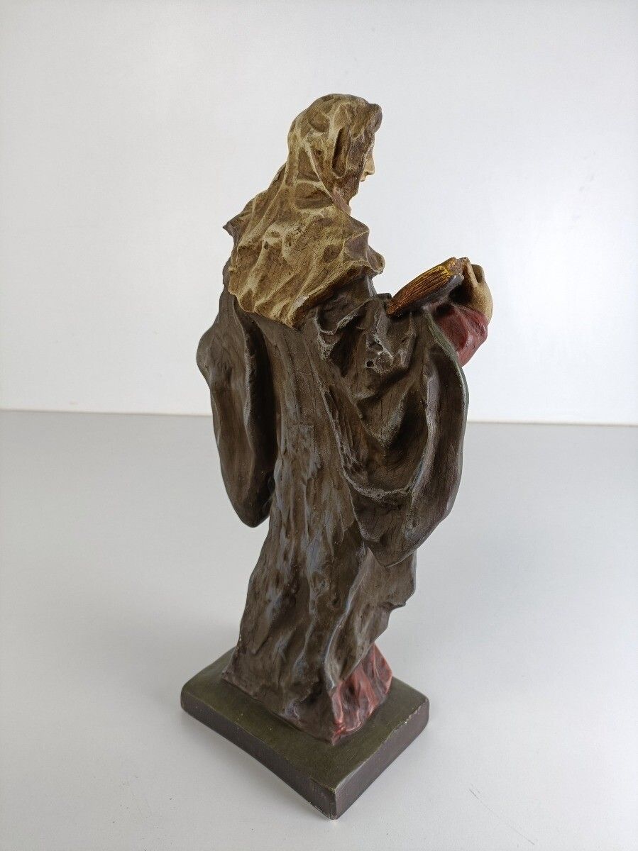 Gorgeous Statue Plaster Saint Margaret Queen Of Scotland Collector Htf photo buy