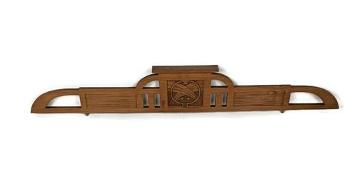 Antique Pediment Over Door Carved Wood Architectural Reclaimed Salvaged Japandi