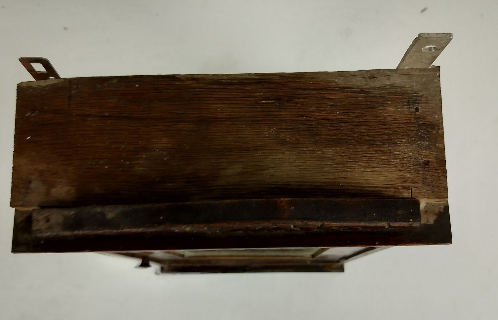 Antique Medicine Apothecary Pharmacy Cabinet Carved Wood  Beveled Glass, Shaving photo vintage