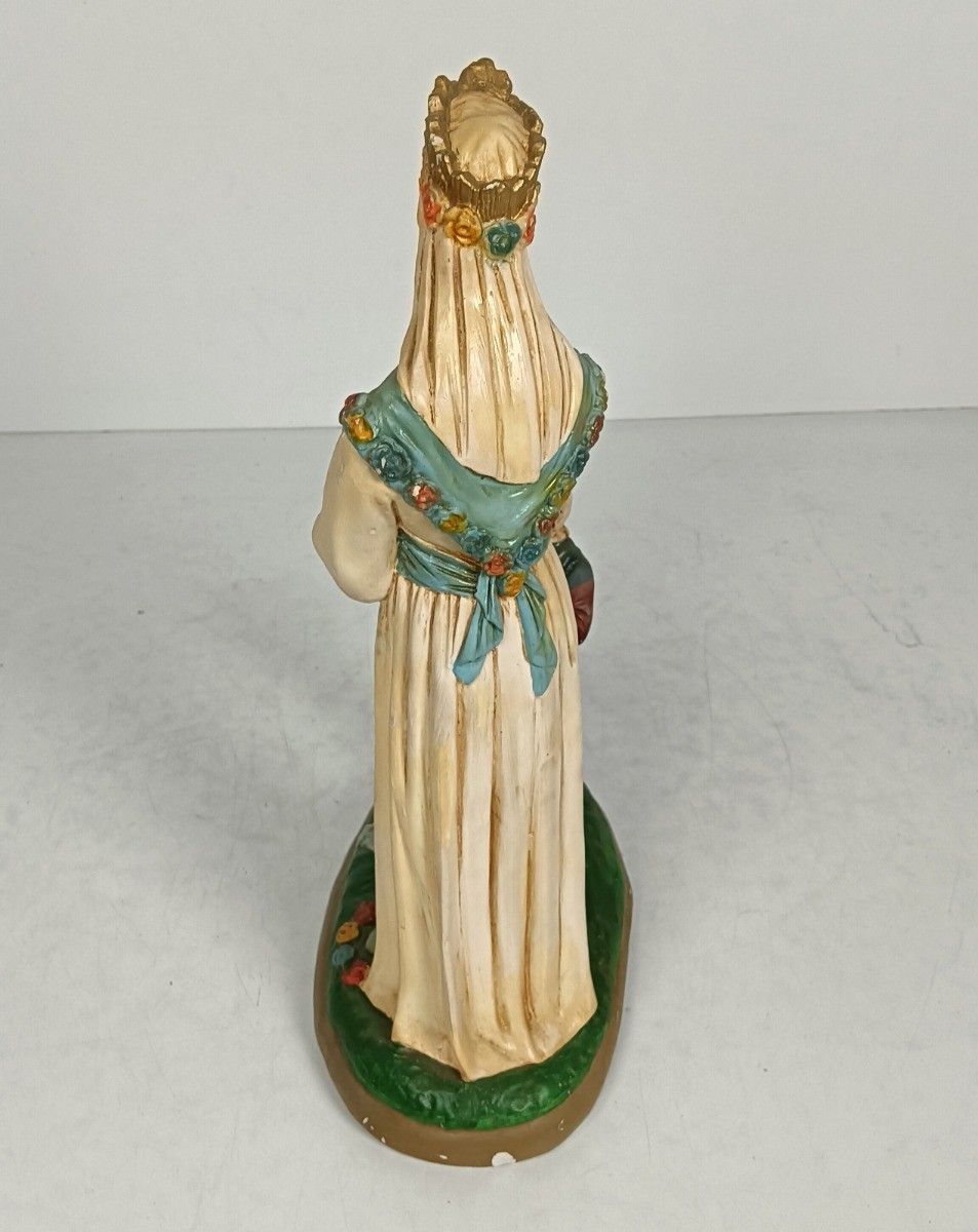 Large Rare Statue Our Lady Of La Salette Madonna Piange France Children Polych photo buy