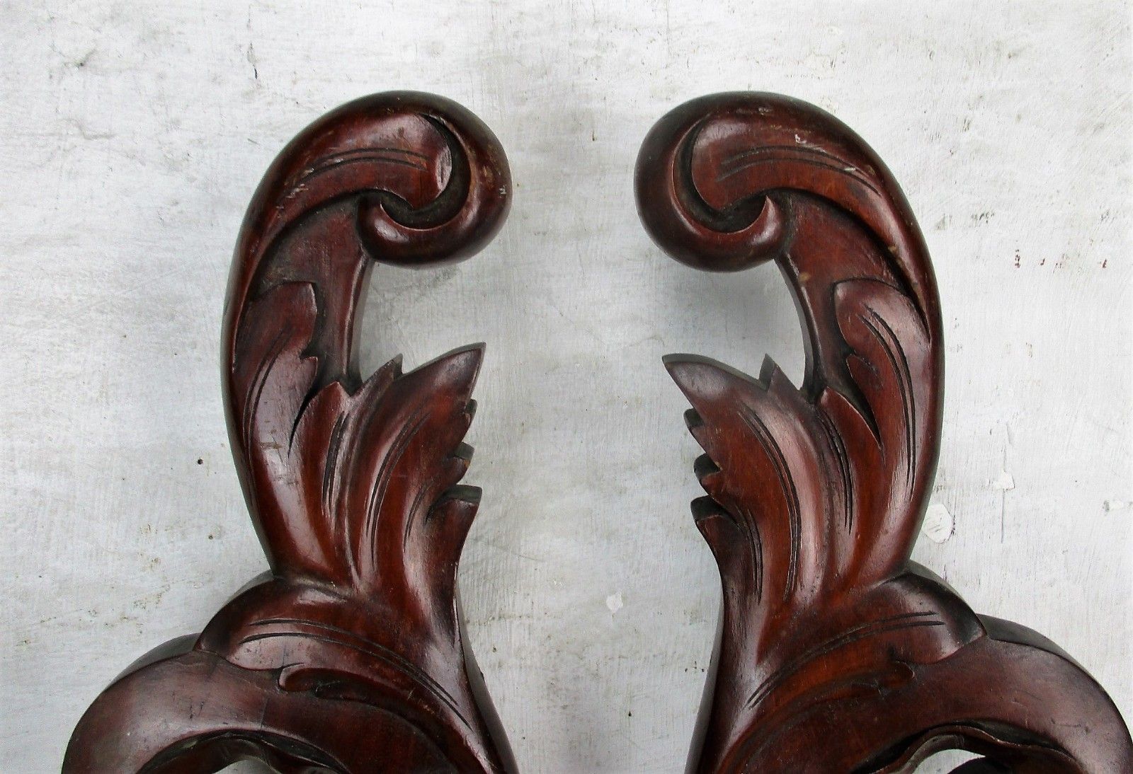 Couple Corbels Hand Carved Wood Pediment Over Door Architectural Standing Htf photo furniture