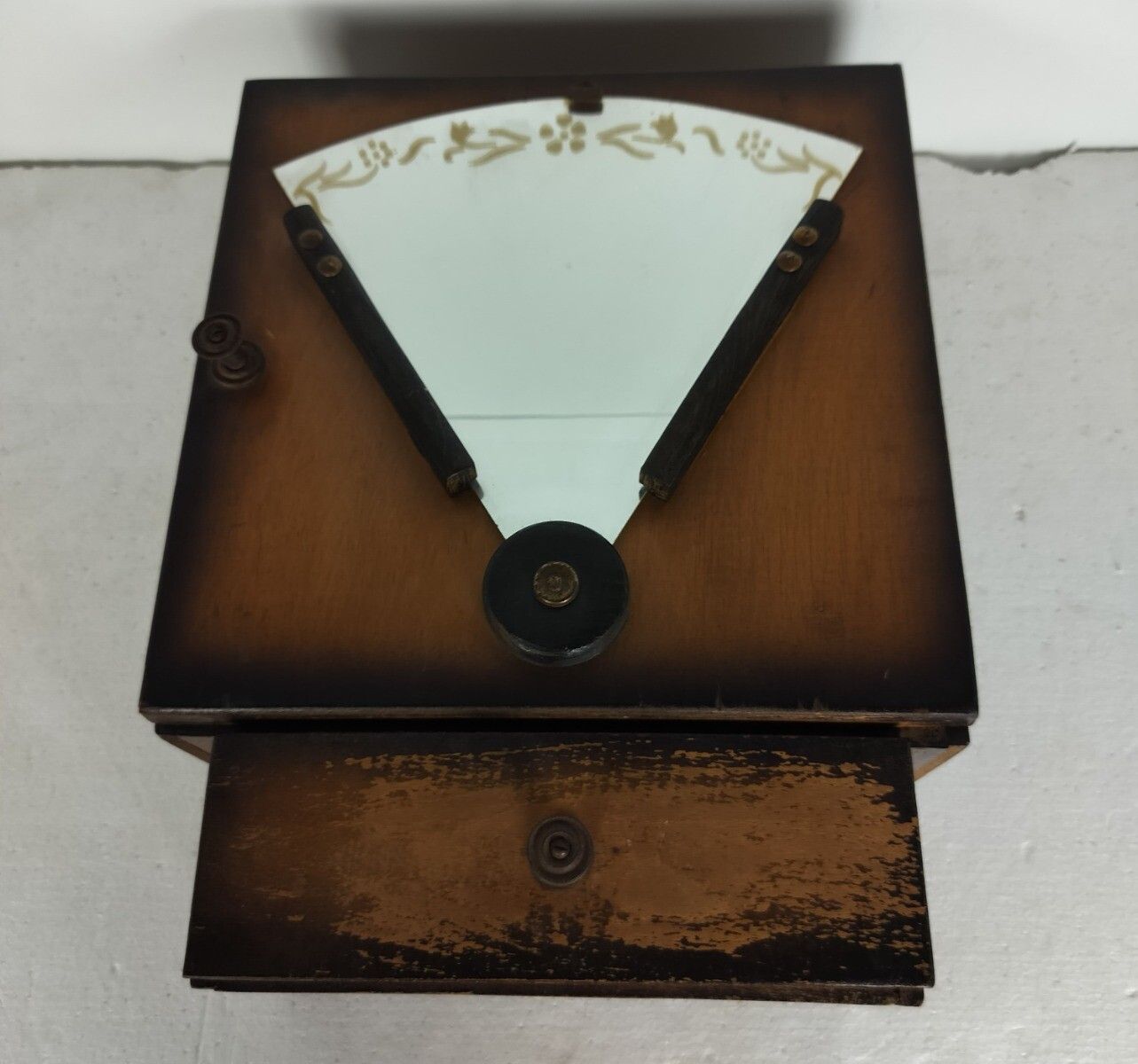Small Art Deco Medicine Apothecary Cabinet Pharmacy Kitchen Shaving Bathroom Bar photo vinterior