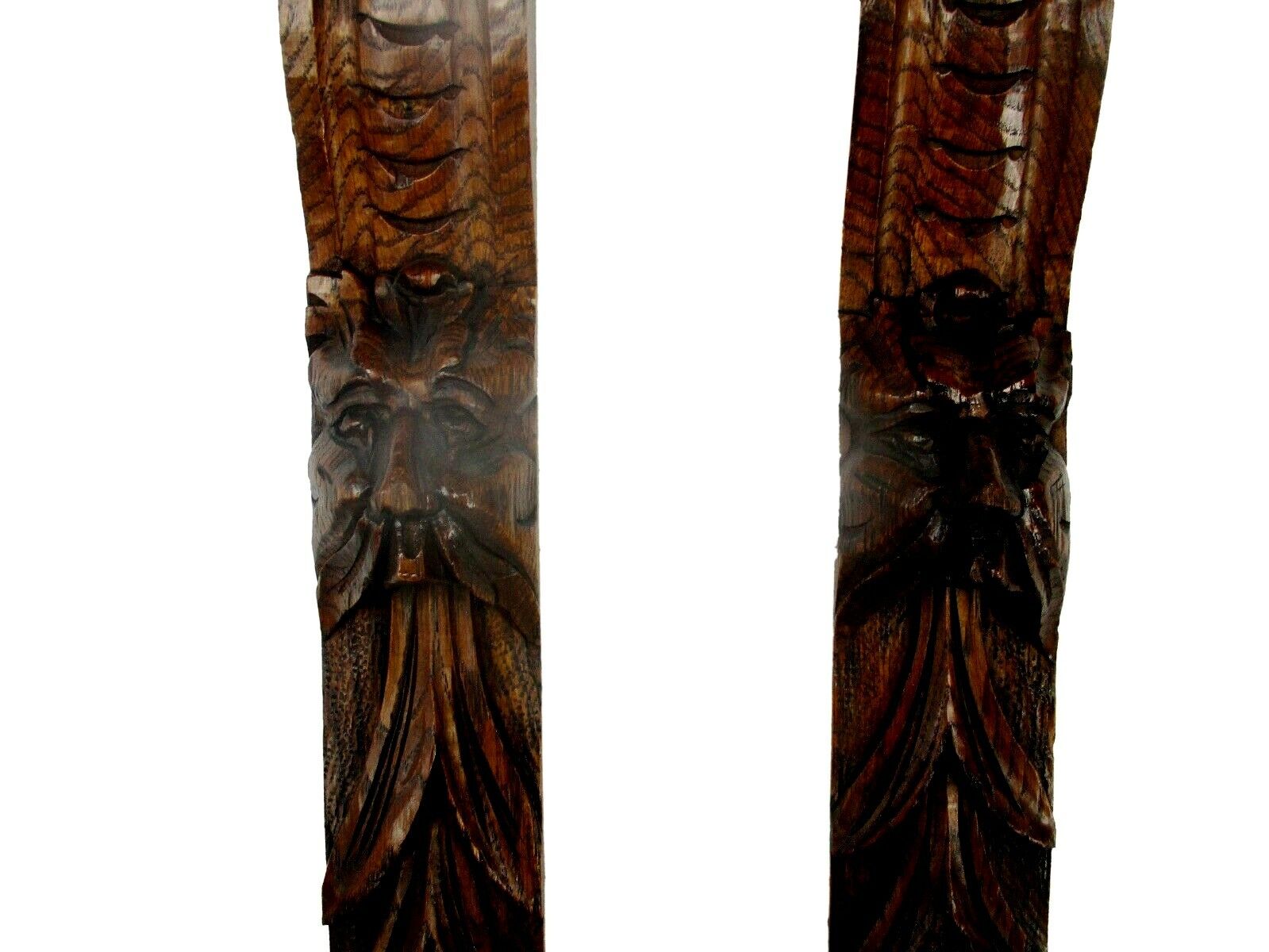 Antique Gothic Pair Antique Corbels Hand Carved Wood Pediments Architectural Wow photo furniture