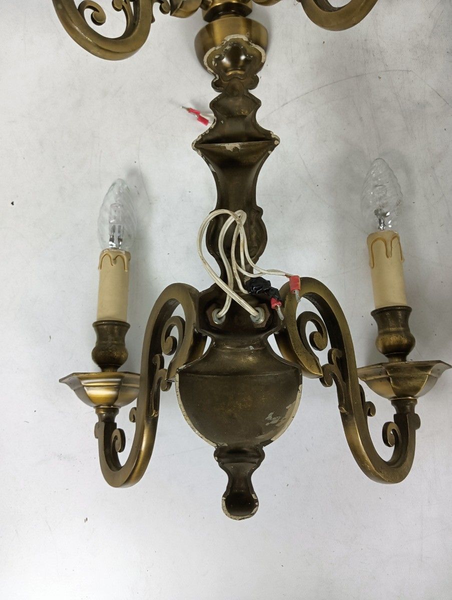 photo for sale Set Of 4 Stunning Art Nouveau Bronze Double Wall Sconces Lights Wall Mounted Lam