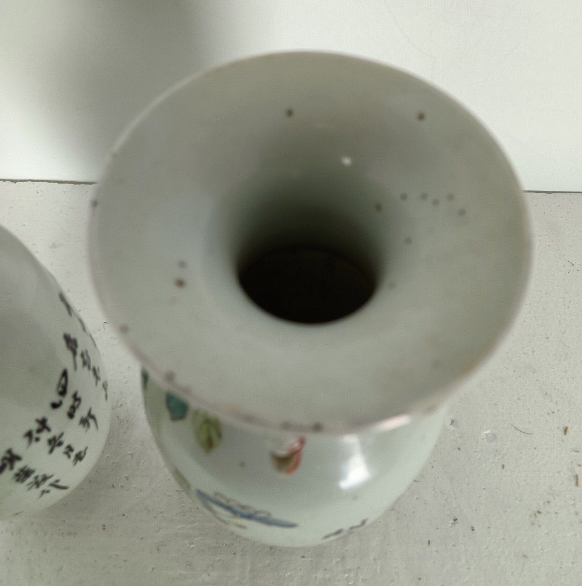 China  . Qing A Couple Of Chinese Famille Rose Porcelain Vase Vaso Cinese Ch photo vinterior