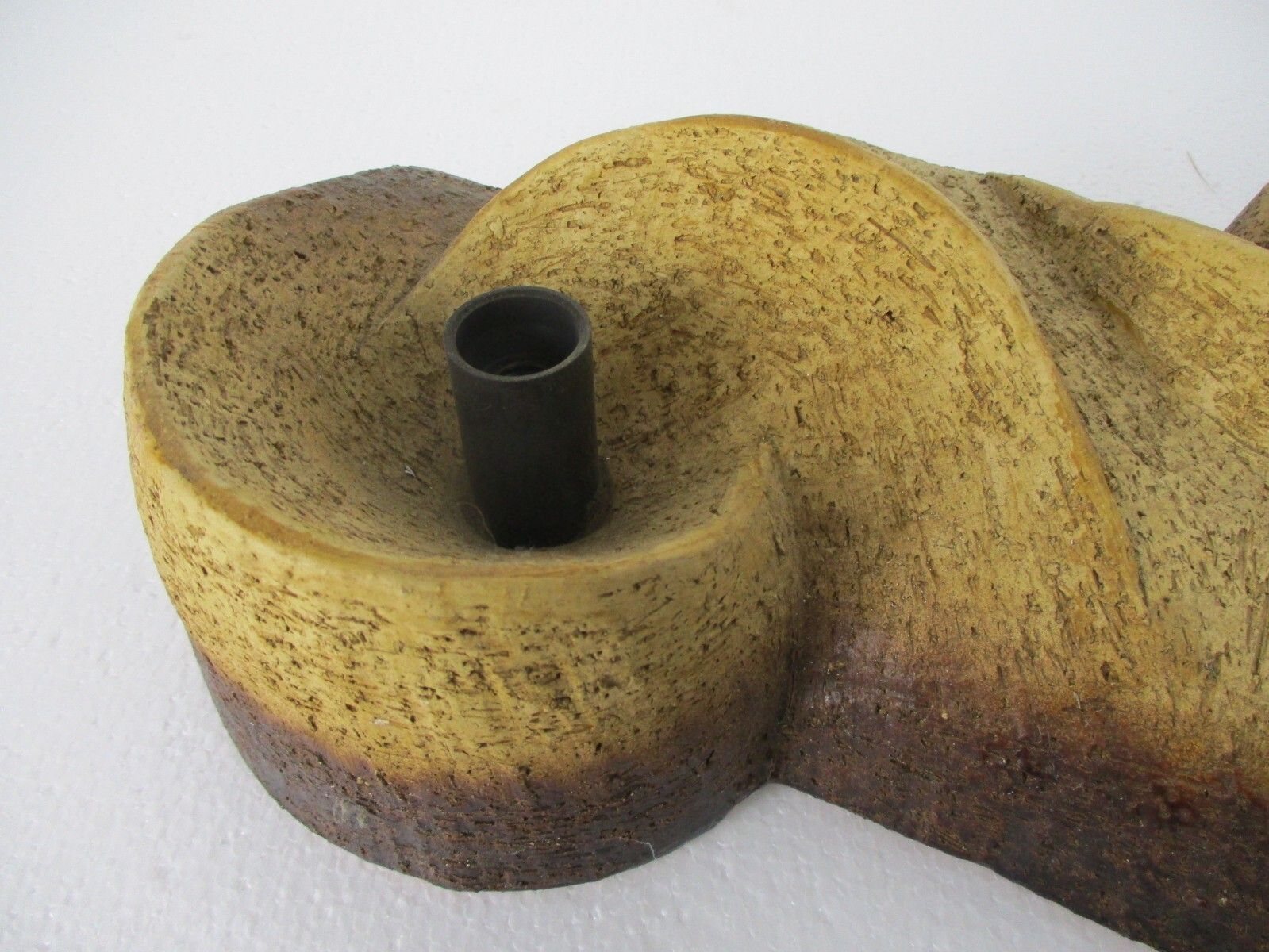 Wall Mounted Light Sconce  Brutalist Retro Lamp Earthenware Stoneware Dutch Wow photo vinterior