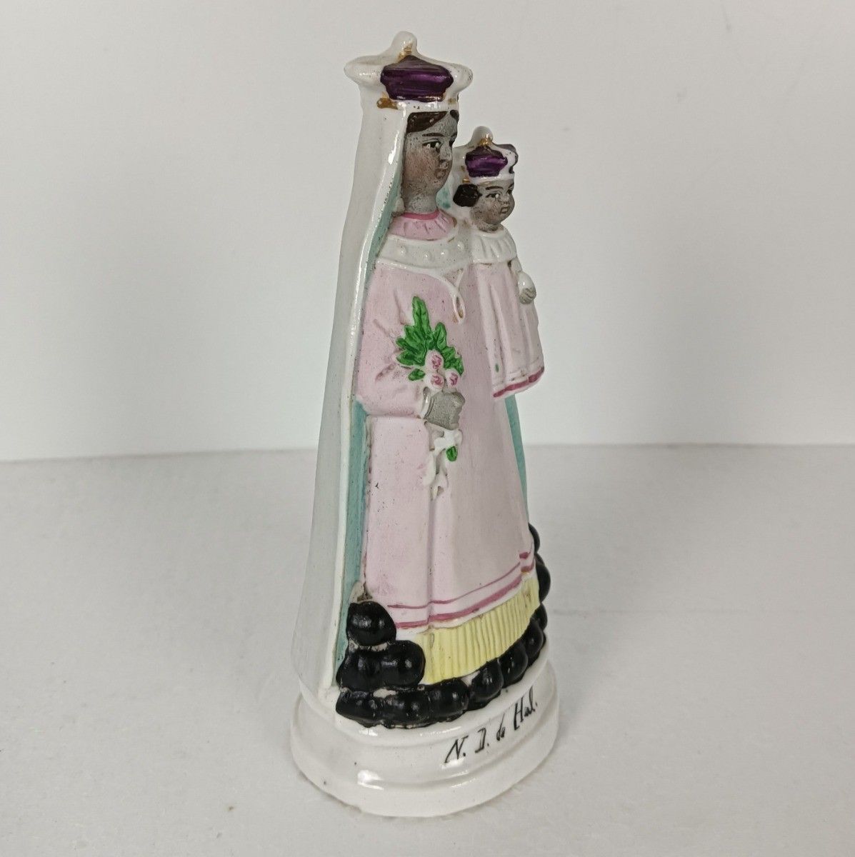 Statue Black Madonna Notre Dame De Hal Halle Porcelain Collector Vintage photo buy