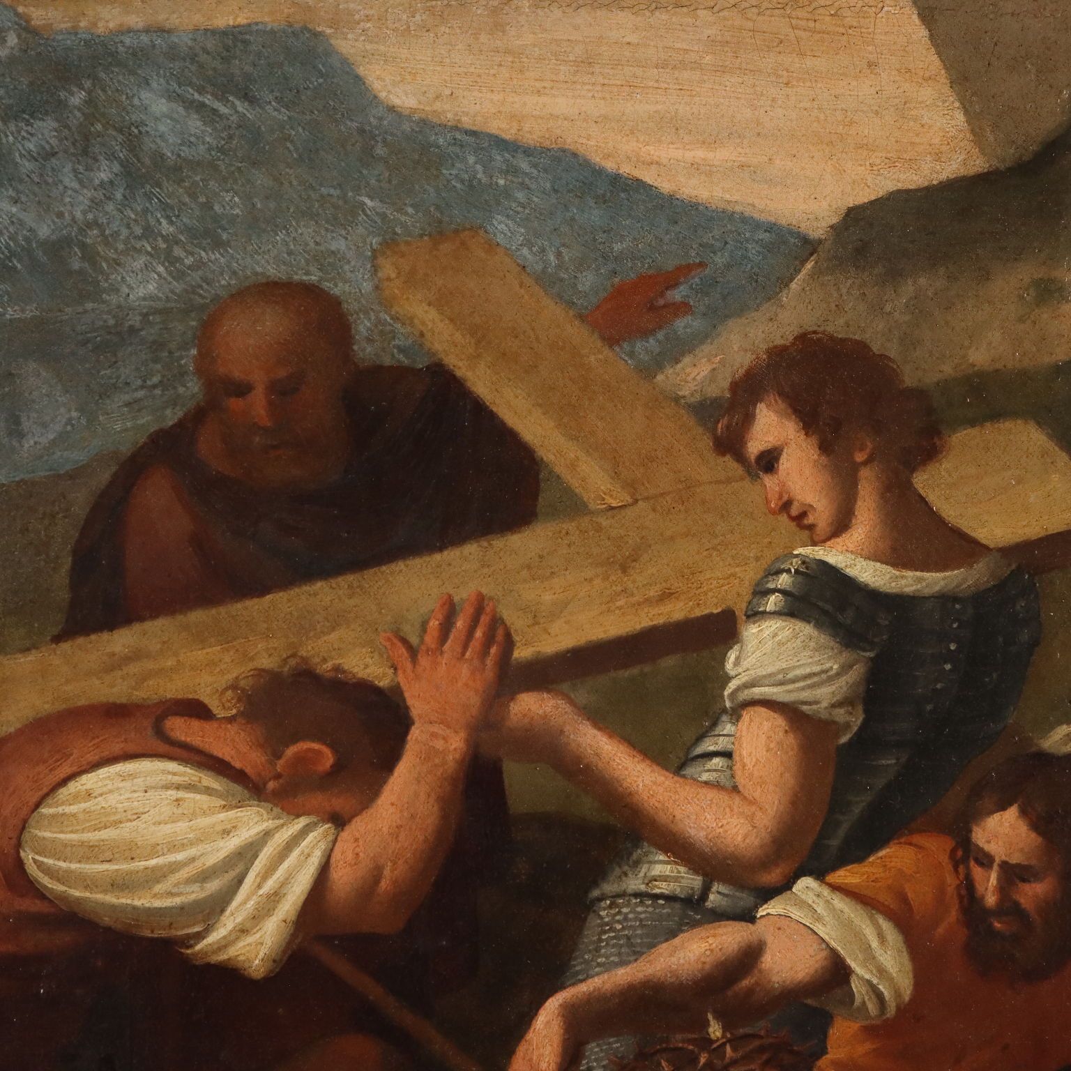 Antique Painting Copy From Pierre Mignard Jesus On The Road To Calvary photo 2990.0