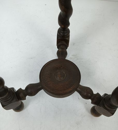Barley Twist Wooden Side Wine Table Two Tier Pedestal Plant Bonsai Stand Farmhou photo for sale