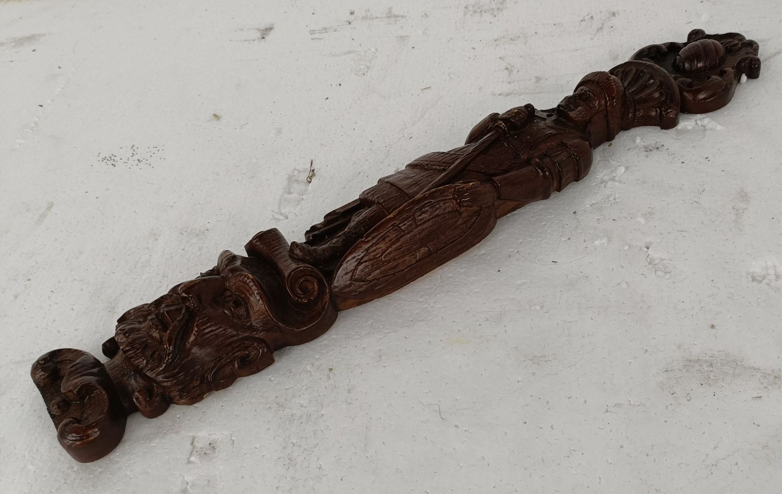 Antique French Carved Wood  Reclaimed Architectural Trim Pediment Salvaged  Bret photo buy