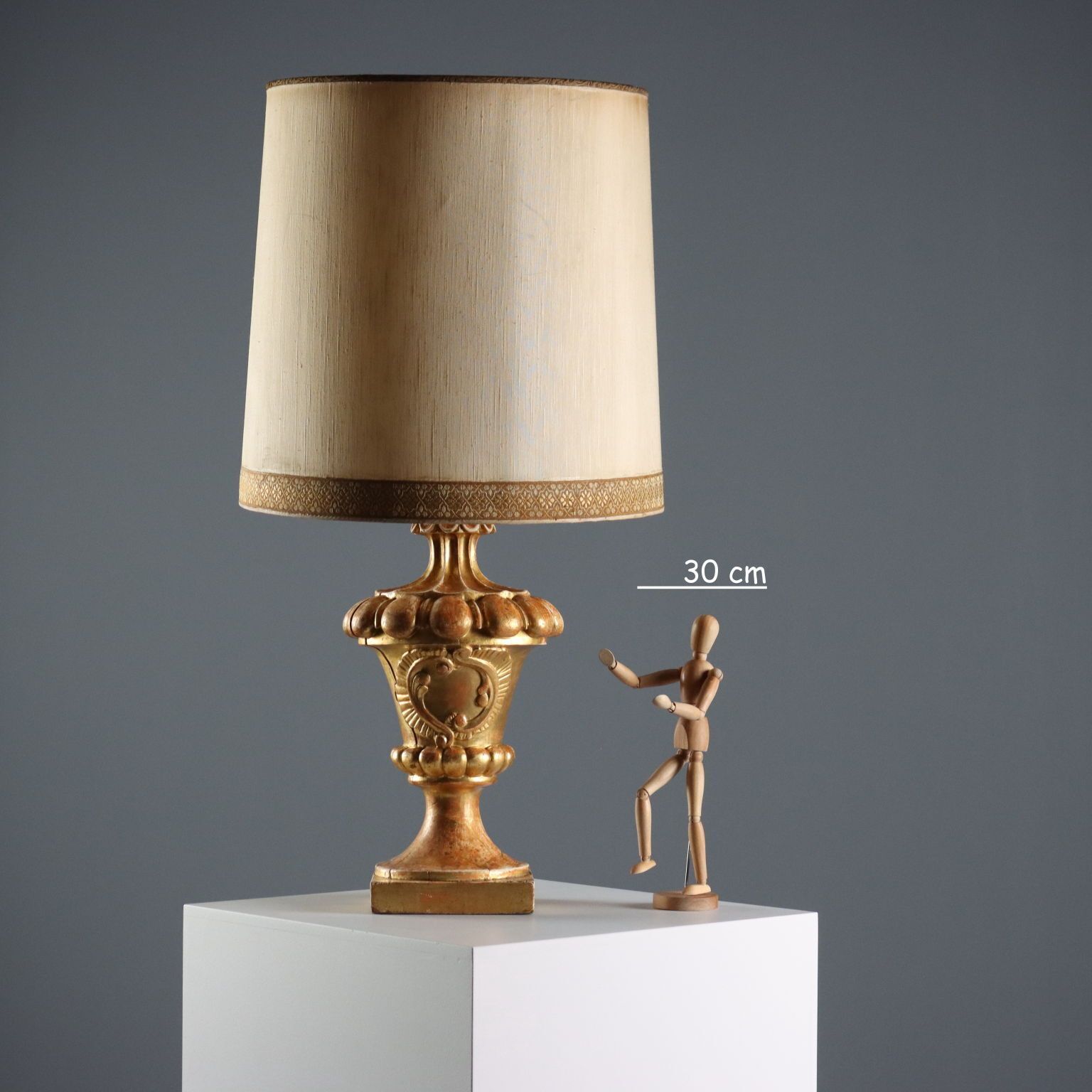 Antique Lamp Eclectic Gilded Wood Carved XIX Century photo furniture
