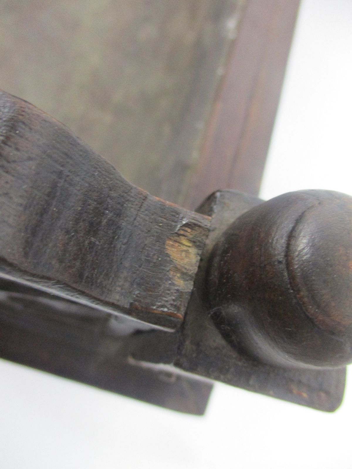 photo for sale Antique 19th Century Wooden Breton Cradle Crib Turned Into Chest With Rush Seati