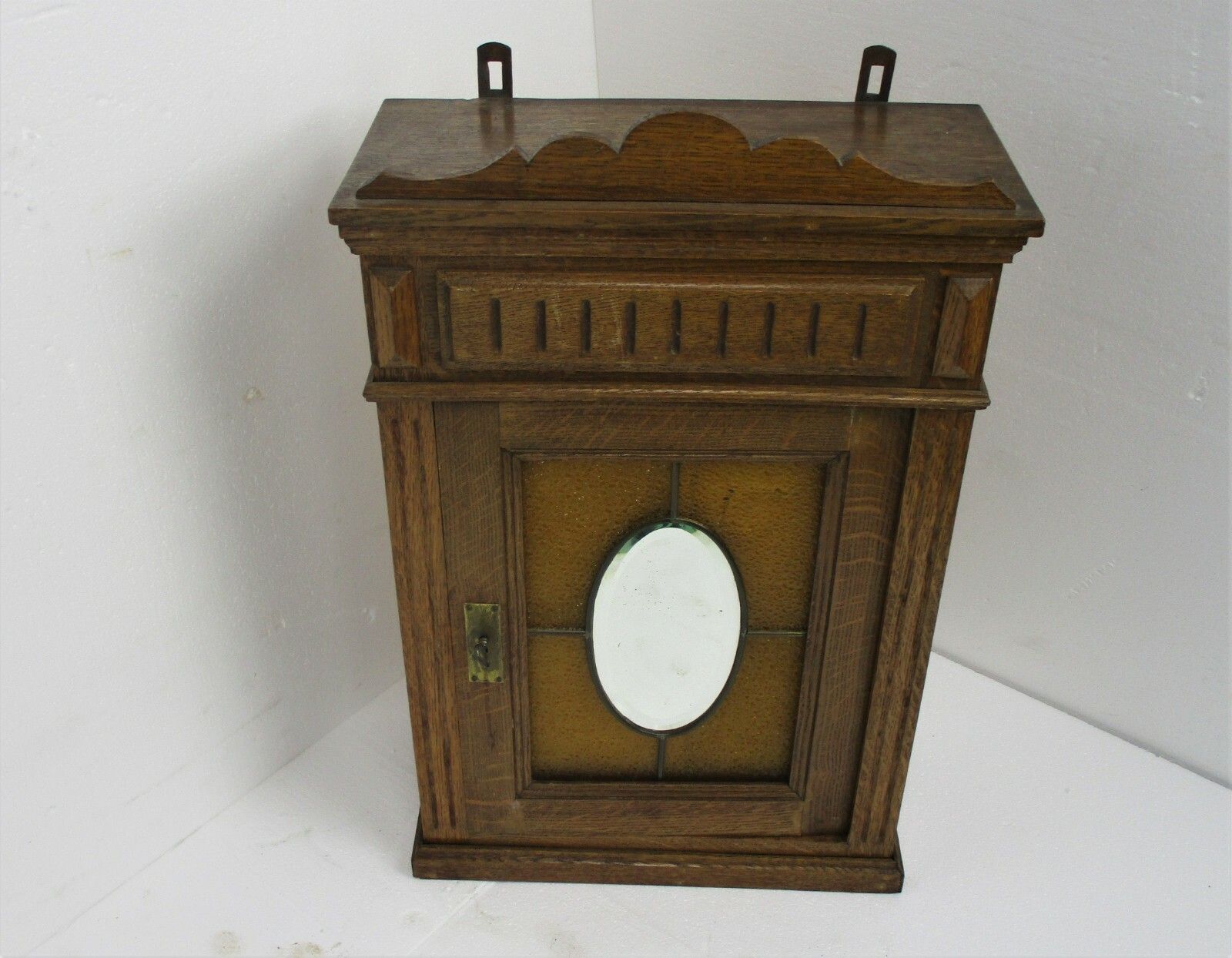 Kitchen Apothecary Bathroom Pharmacy Cabinet Amber Bubbled And Leaded Glass photo Furniture