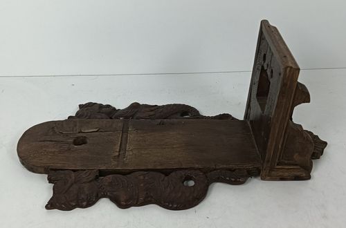 Antique 18th Century Wall Hanging Console Hand Carved Wood Mermaids Very Special photo for sale