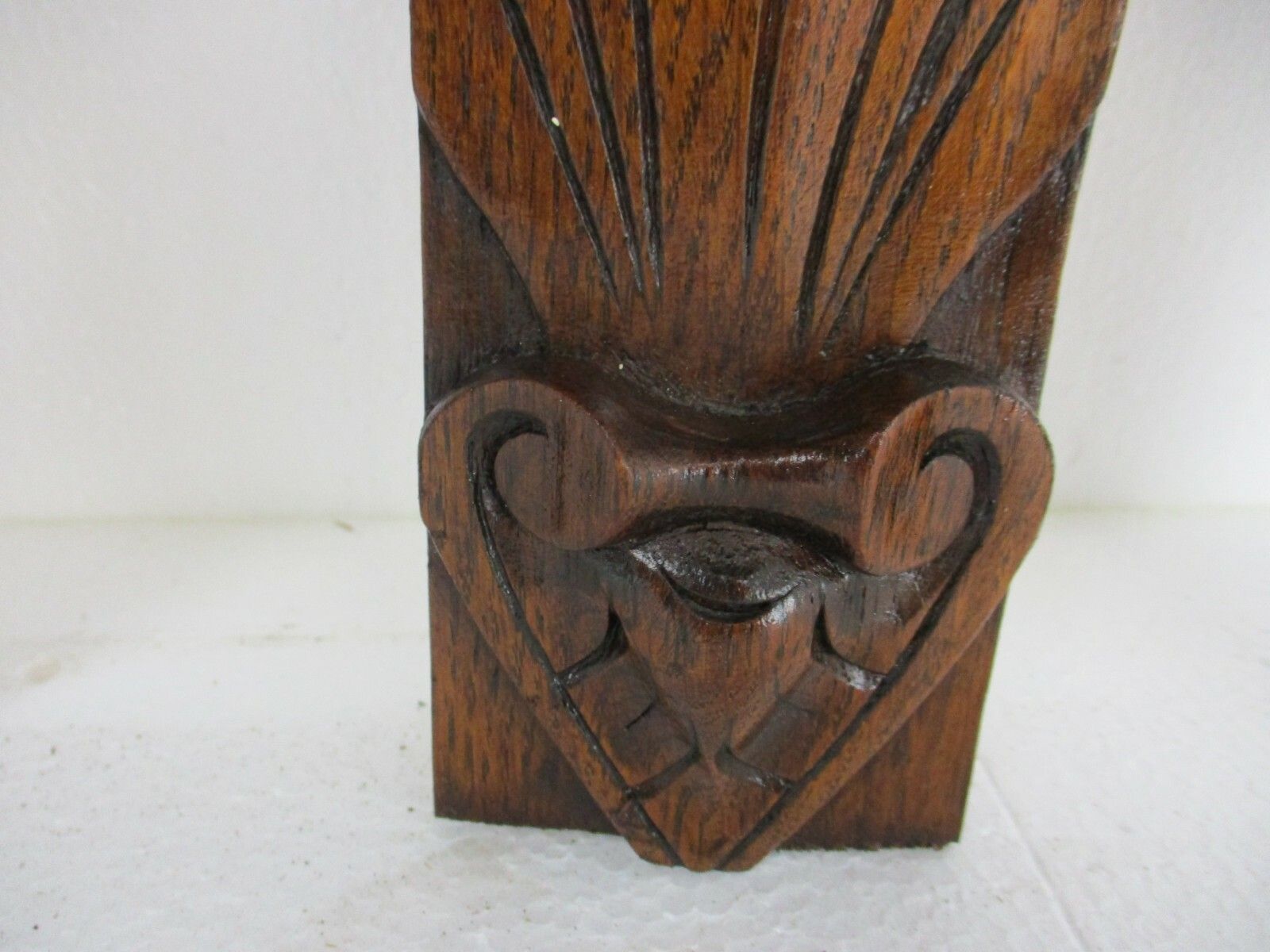3 Pieces Antique French Carved Oak Reclaimed Architectural Trim Pediment Salvage photo 223.0