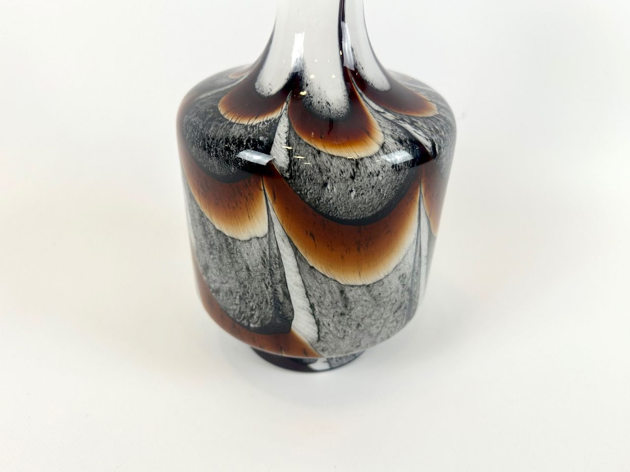 Vintage Murano Opaline Florence Vase By Carlo Moretti, 1970s photo Home Decor