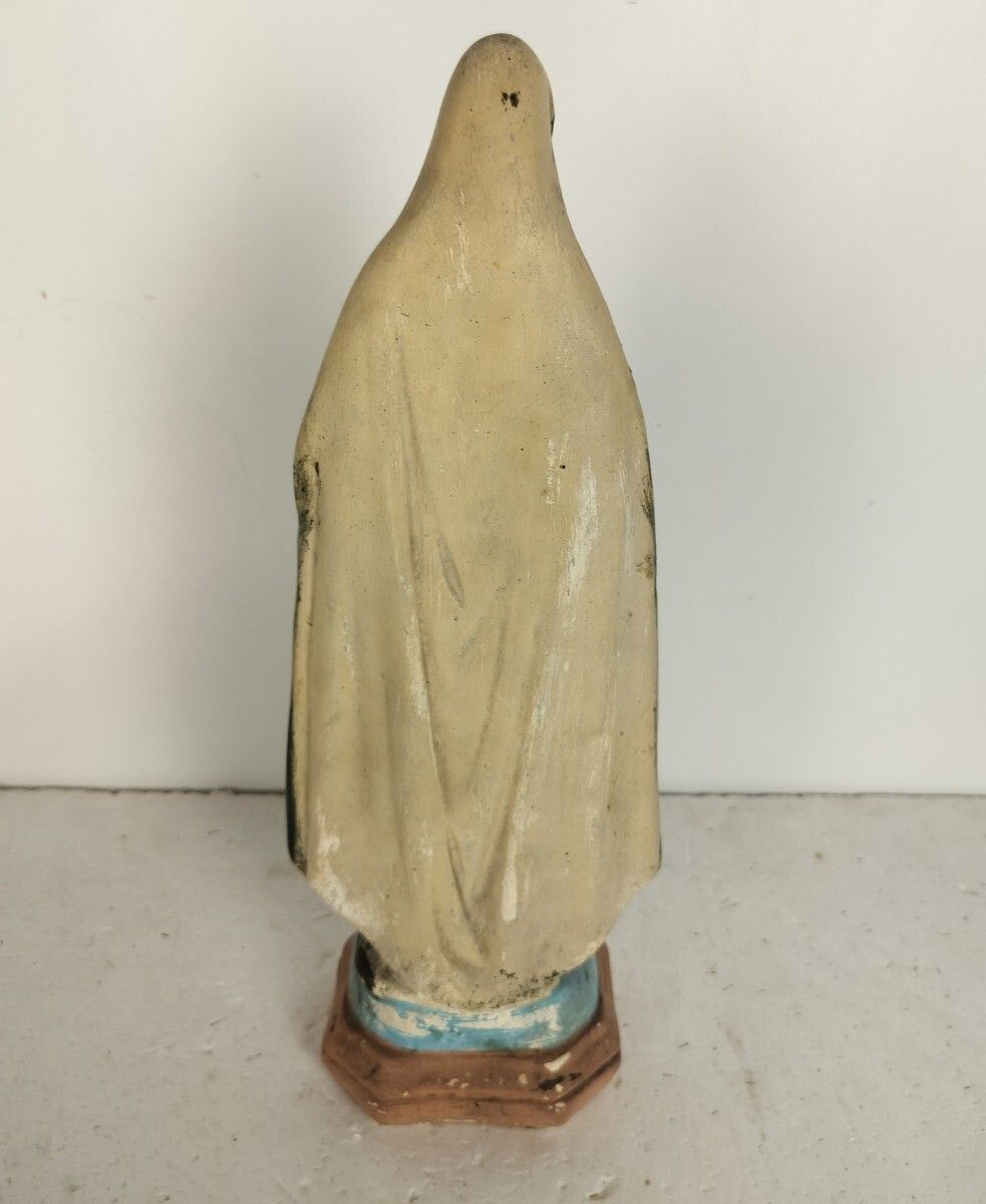 Statue Plaster Antique Notre Dame Pellevoisin Antique France Extremely Rare Coll photo 162.0