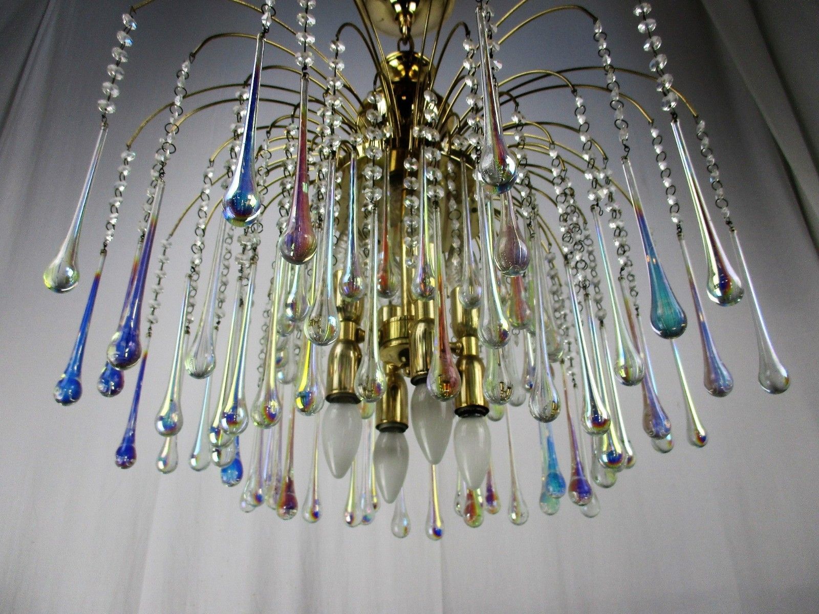 Wedding Chandelier Teardrop Beaded 8 Lights Crystal Prisms Murano Glass Romantic photo vinterior