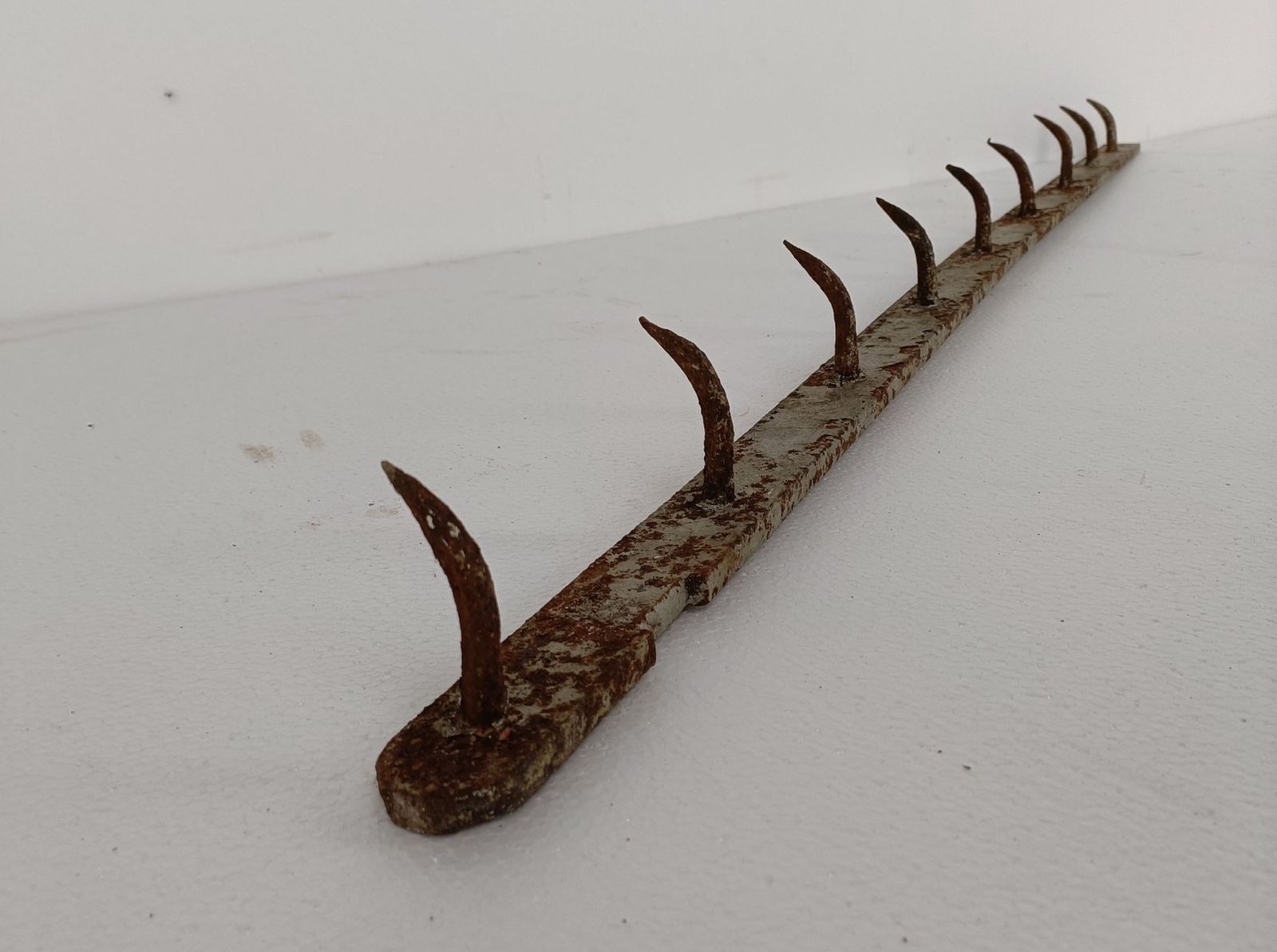 Xl Antique French Butcher Rack Iron  Hooks Primitive Industrial Kitchen Rustic photo furniture