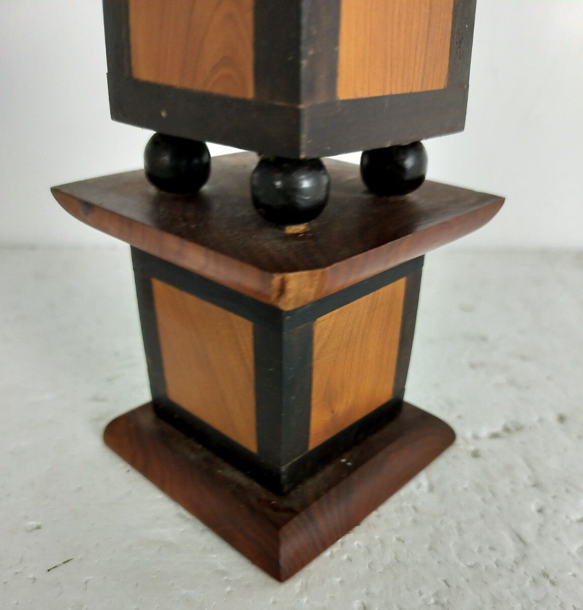 Obelisk In Thuya And Ebony Wood Large Decorative 1900s Early 20th Century Antiqu photo Home Decor