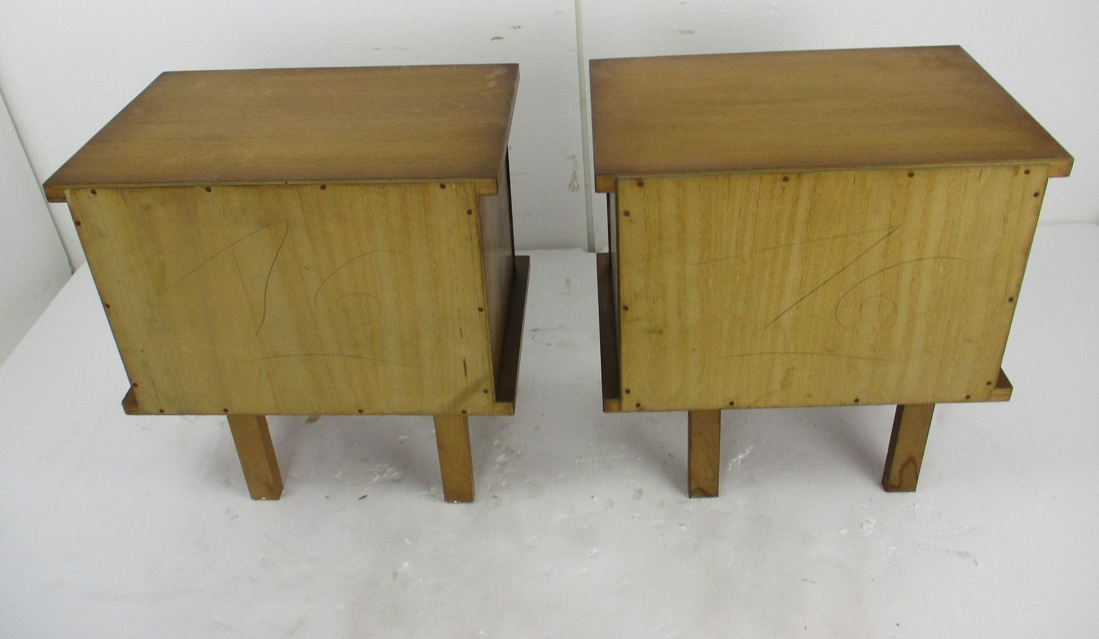 Pair Couple Vintage Nightstands End Tables Dresser 30s Vanity Cabinets Louis XVI photo buy