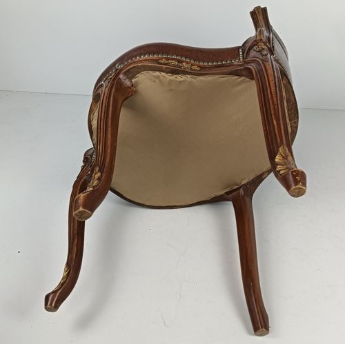 Gorgeous Vintage Corner Arm Desk Chair Leather Wood Chesterfield Vintage photo vintage