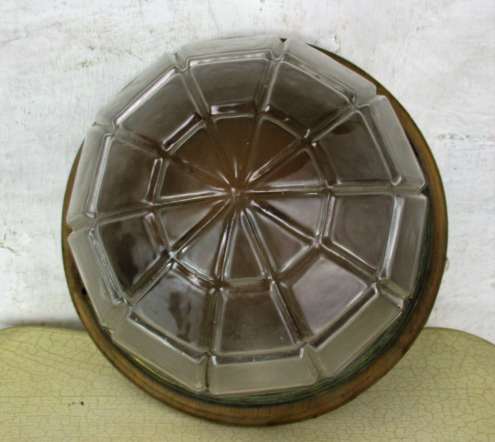 Large Art Nouveau Bauhaus Ceiling Lamp Fixture Plafonniere Flush Mount  Brass photo Lighting