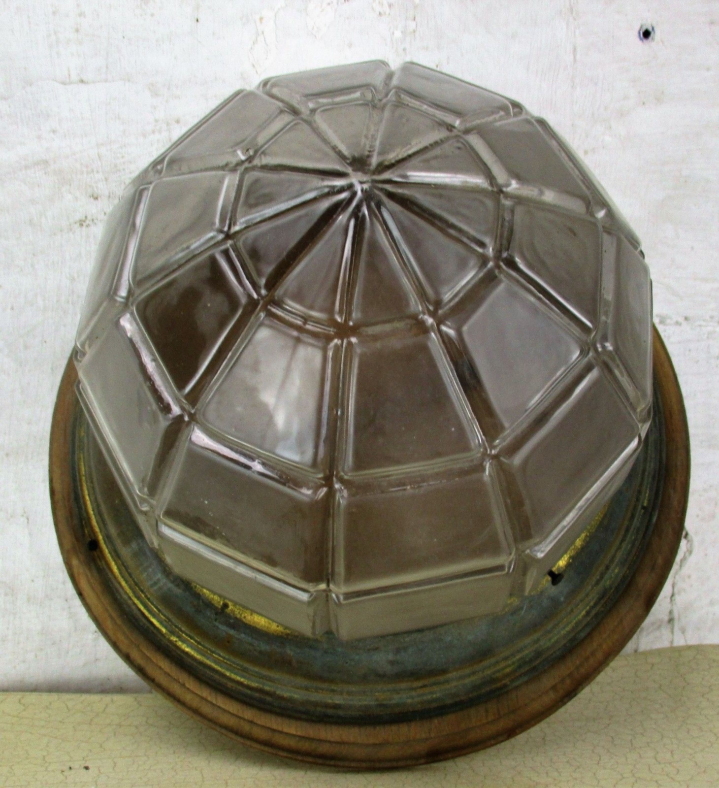 Large Art Nouveau Bauhaus Ceiling Lamp Fixture Plafonniere Flush Mount  Brass photo 260.0