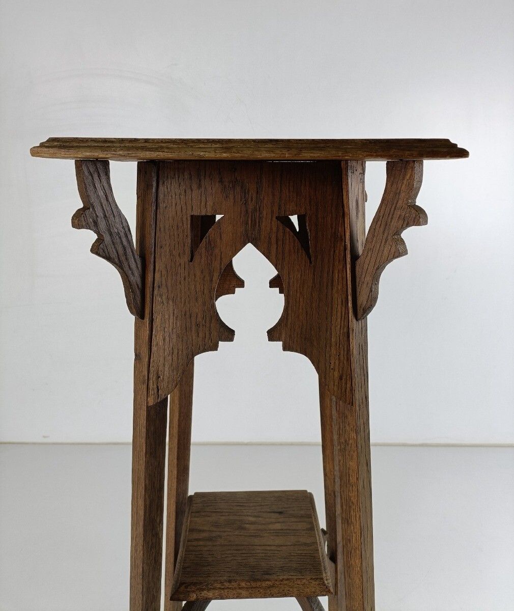 Art Nouveau Pedestal Side Table Plant Bonsai Stand Jugendstil  Wood Two Tier Bar photo 324.0