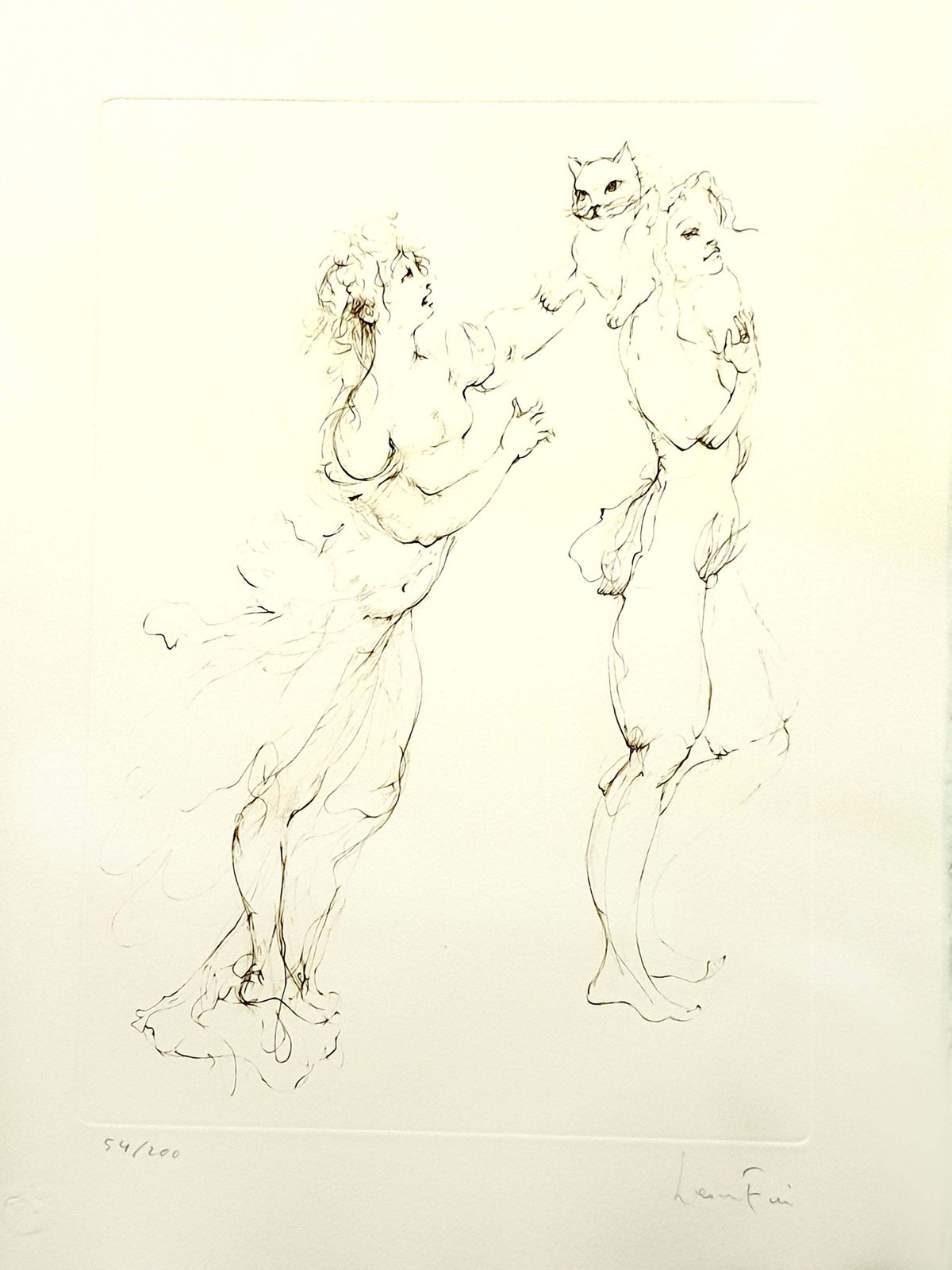 Leonor Finileonor Fini   Playful Cat   Original Handsigned Lithograph1986