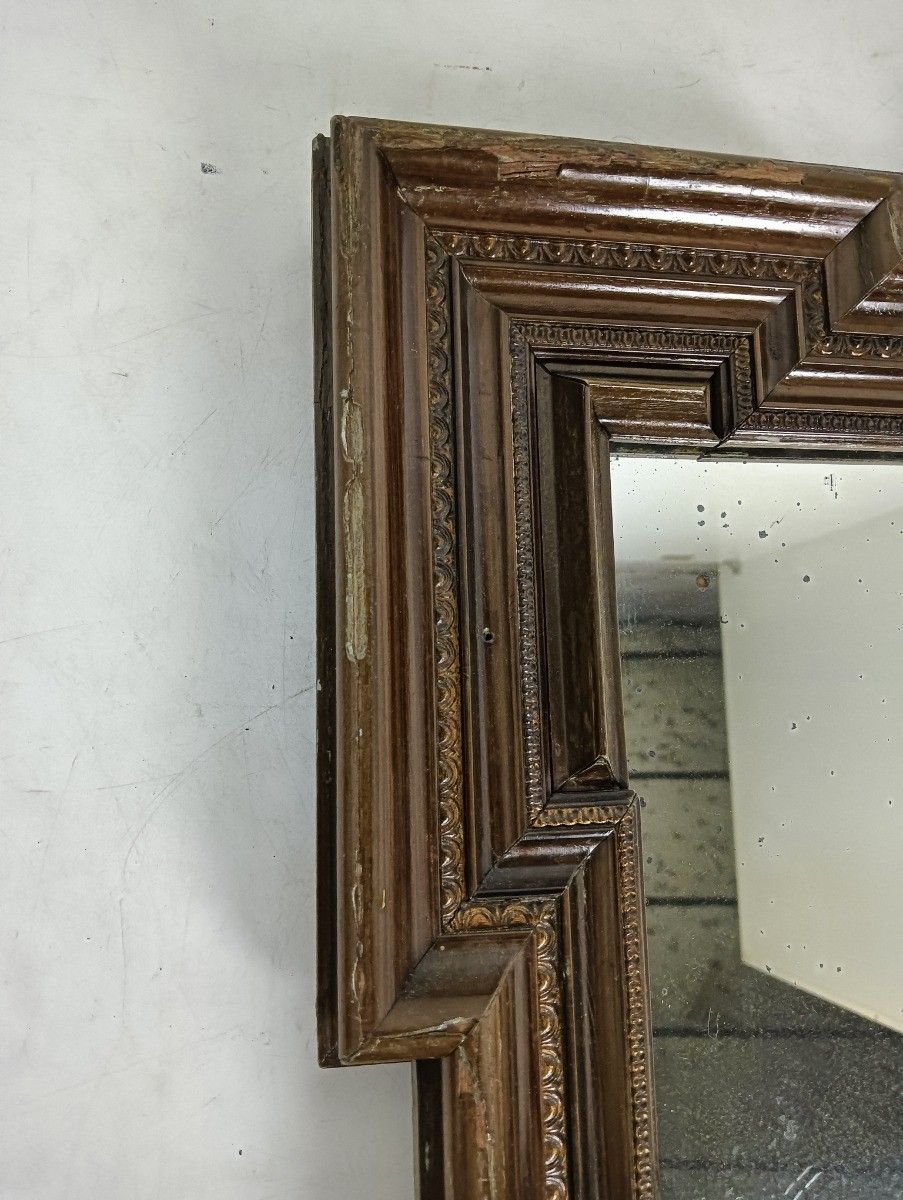 Art Deco Antique Wooden Framed Mirror Hallway Bathroom photo 202.0