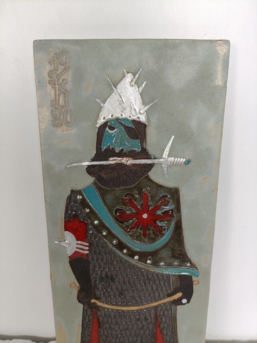 Funky Wall Plaque Glazed Ceramic Tile Giant Arno Brys For Amphora Vandeweghe1980 photo furniture