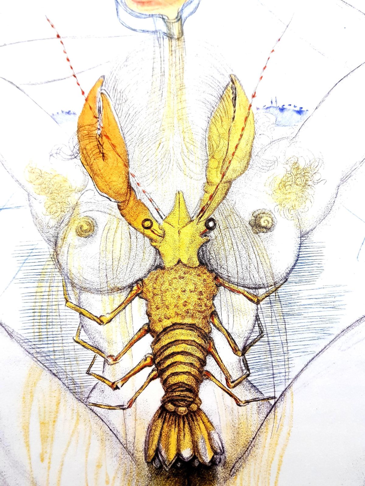 Salvador Dalí­Salvador Dali   Nude And Lobster1967 photo for sale