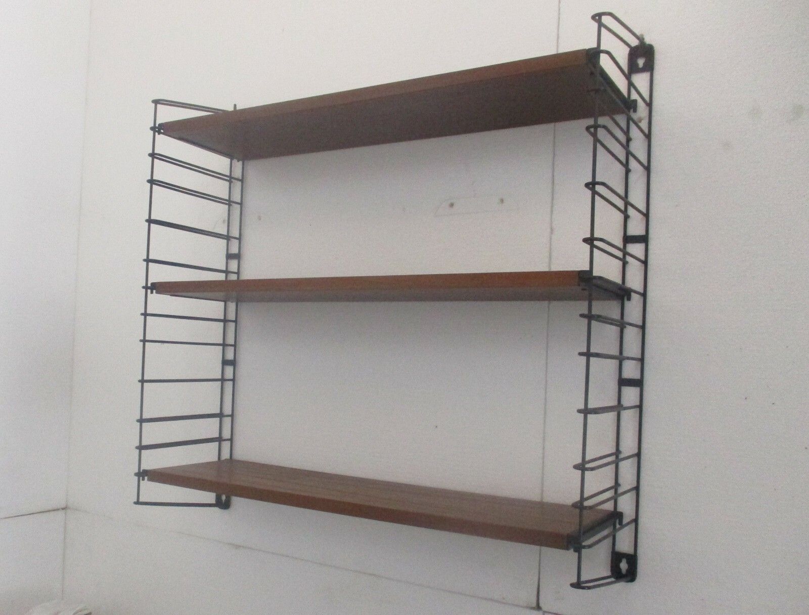 Mid Century Modern Tomado Wall Shelving Unit Teak Dutch Design Adjustable Retro photo furniture
