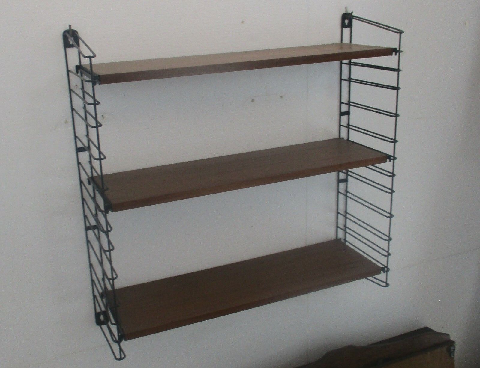 Mid Century Modern Tomado Wall Shelving Unit Teak Dutch Design Adjustable Retro photo 297.0