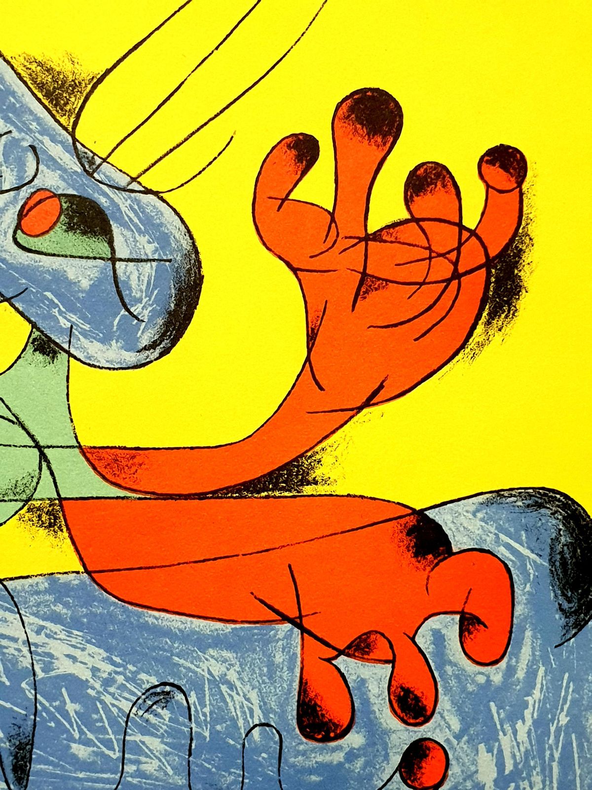 Joan Mirójoan Miro   Playing Dog   Lithograph In Colors1956 photo 1125.0