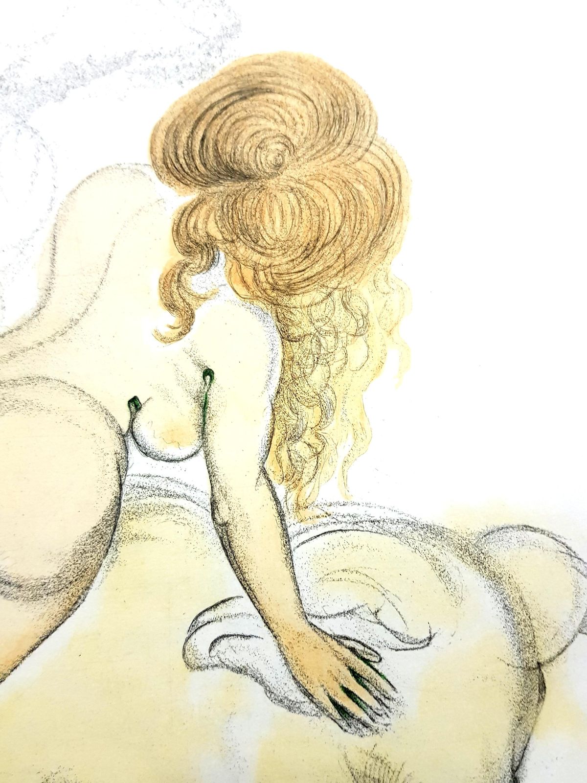 Salvador Dalí­Salvador Dali   Girl And Pig   Original Etching1967 photo for sale
