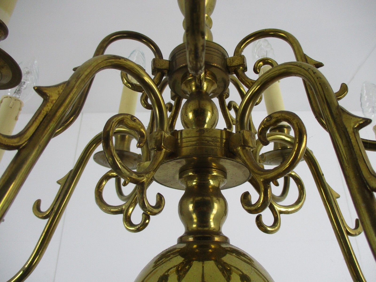 Flemish Dutch Chandelier Style 10 Arm Lights Seahorses Country  Vintage Bronze photo furniture