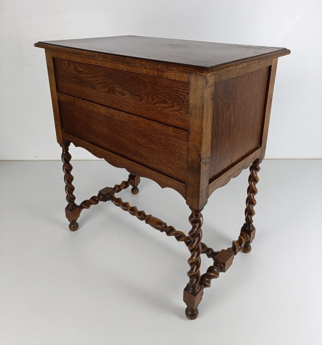 Barley Twist Sewing Quilting Cabinet Desk Table Edwardian Gorgeous Antique Wow photo vintage