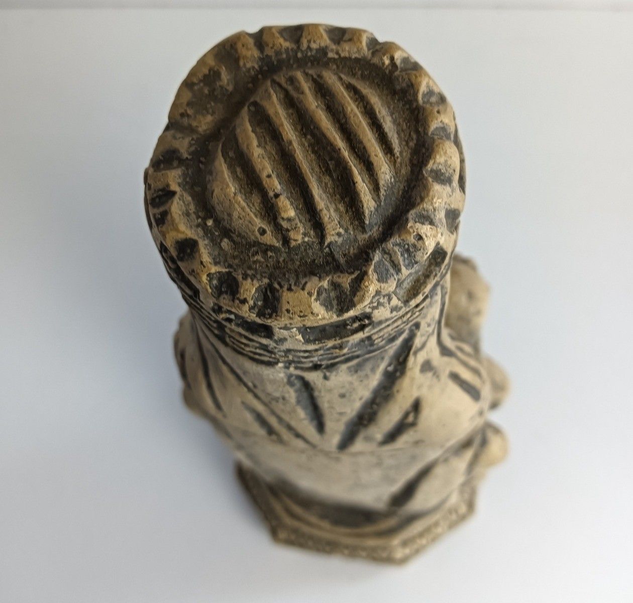 Stoneware Figurine Our Lady Of Notre Dame De Montserrat Black Madonna Infant Jes photo buy