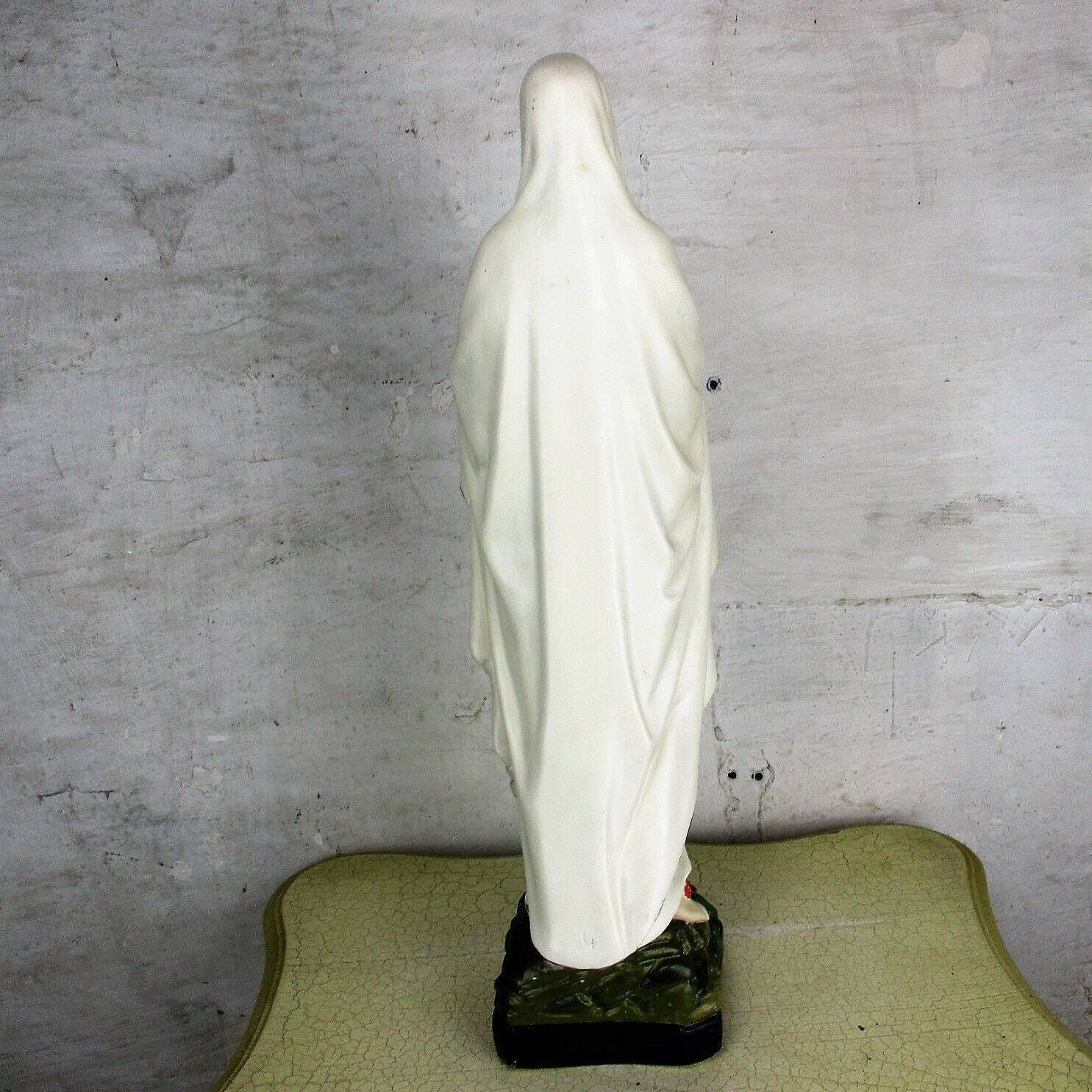 Xl Virgin Mary Madonna Our Lady Of Lourdes Plaster Statue Chapel French 26.37&Qu photo buy