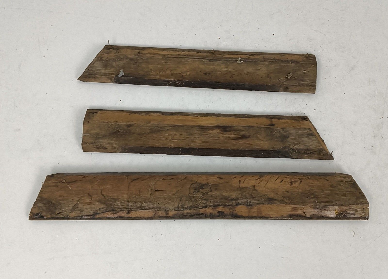 Set Of 3 Trims Corbels Pediments Boards  Carved  Wood Reclaimed Antique Salvaged photo 97.0