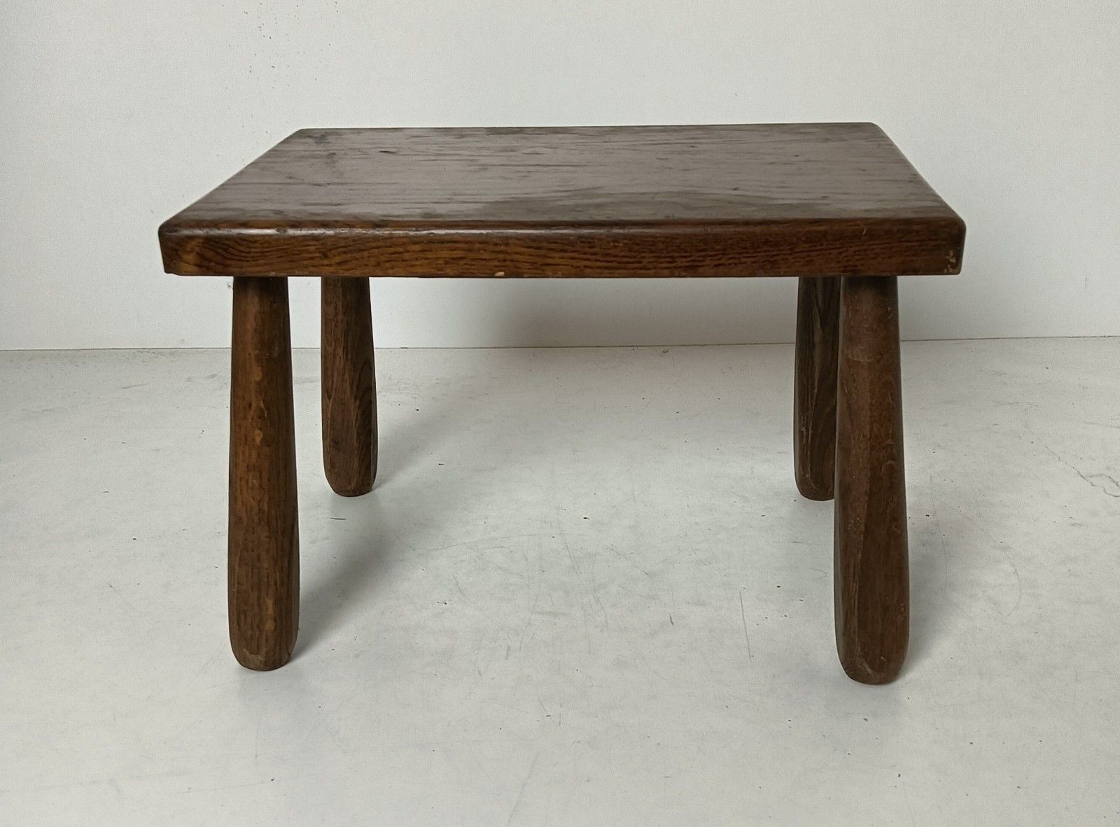Vintage Low Side Occasional Table Carved Wood Plant Stand Farmhouse Style photo for sale