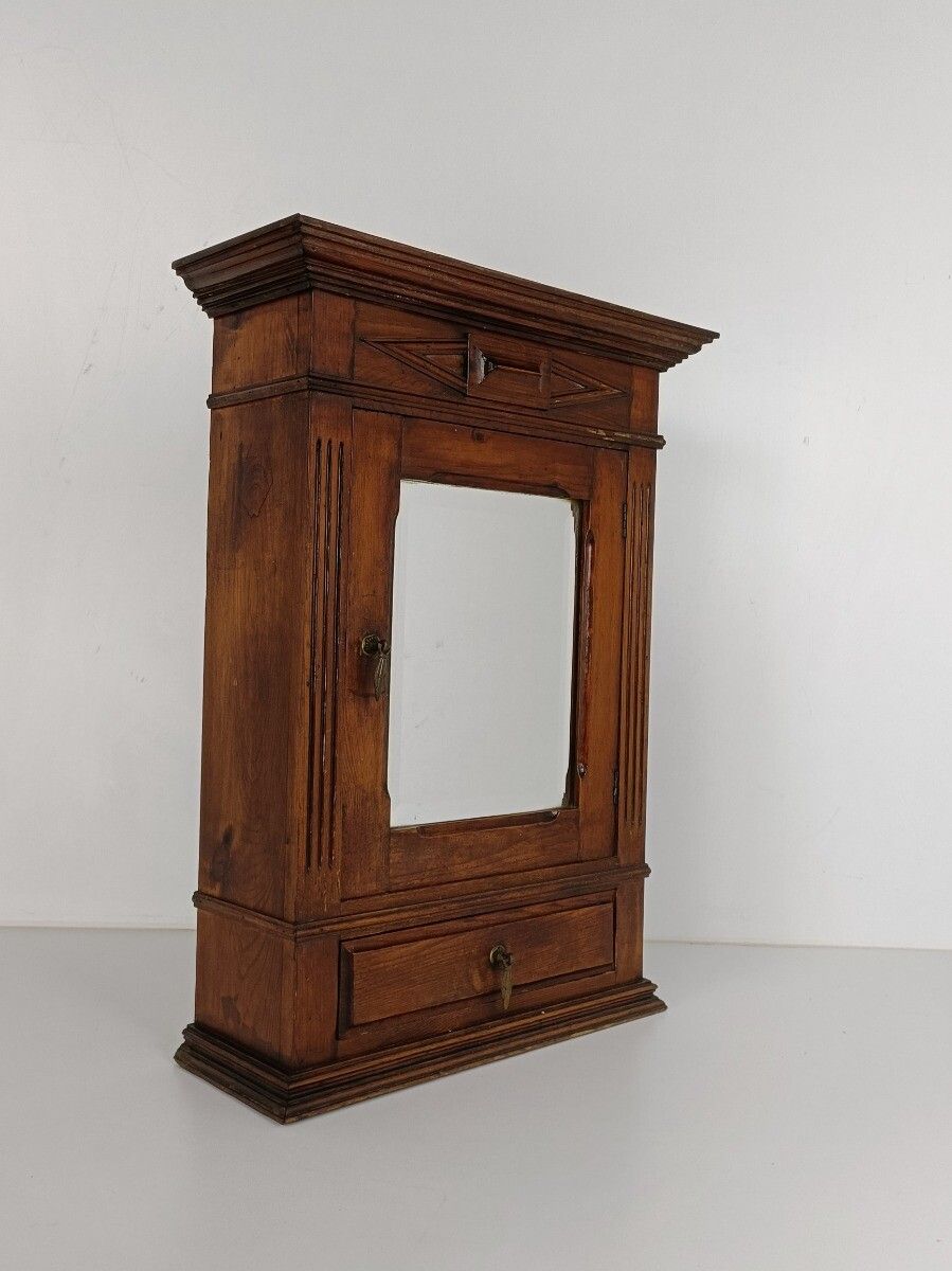 Large Kitchen Medicine Apothecary Bathroom Cabinet Beveled Glass  Barn Country S photo for sale