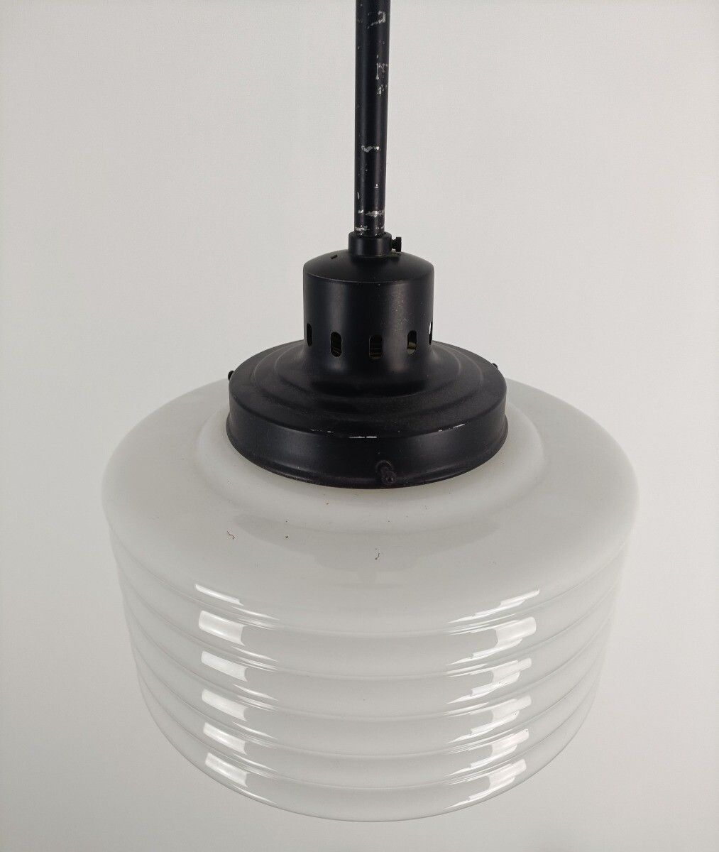 Pendant Lantern Chandelier A Ceiling Light Skyscraper Milk Glass Opaline White A photo 283.0