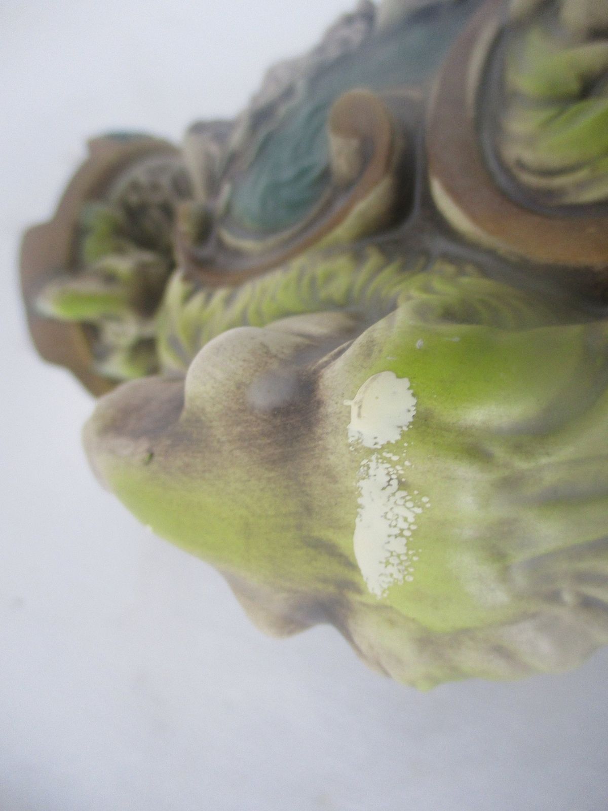 Capodimonte  Porcelain Italy Marked  Ramsheads Centerpiece Dish Angels Putti Vin photo vinterior